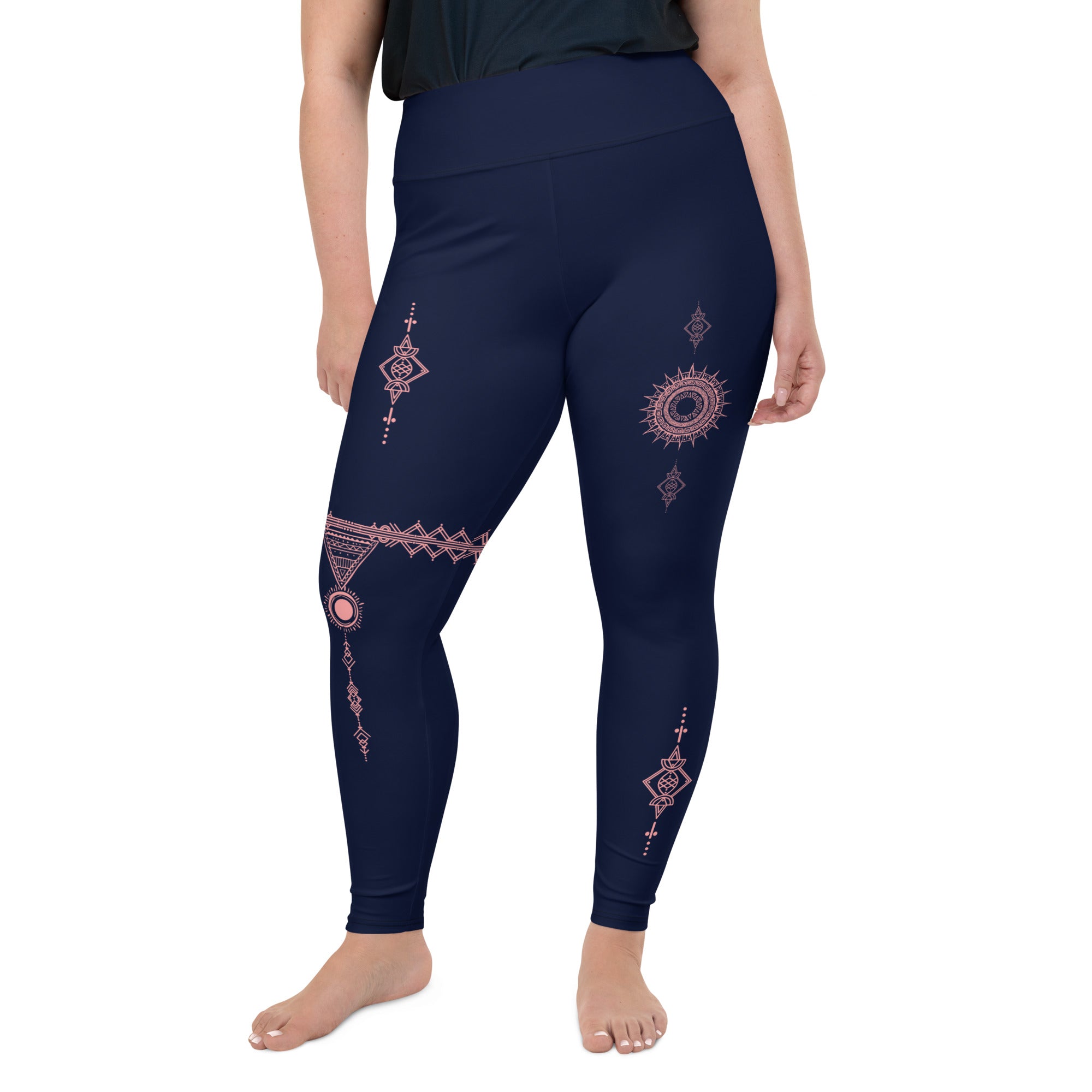 Boho Leggings in Navy | Plus Size